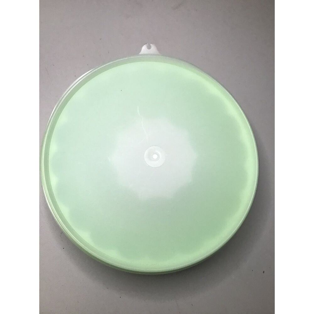Vintage 2 Piece Tupperware Jello Mold Ice Ring Mint Green 1201